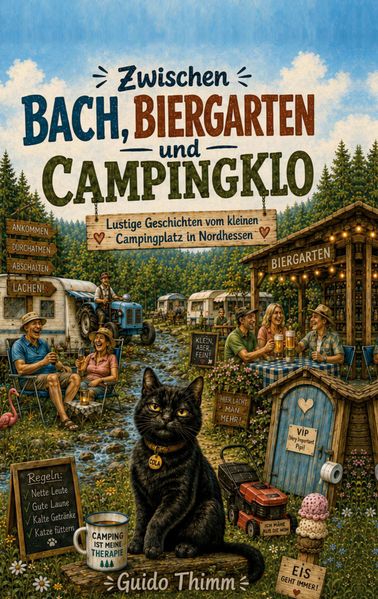 Zwischen Bach Biergarten und Campingklo