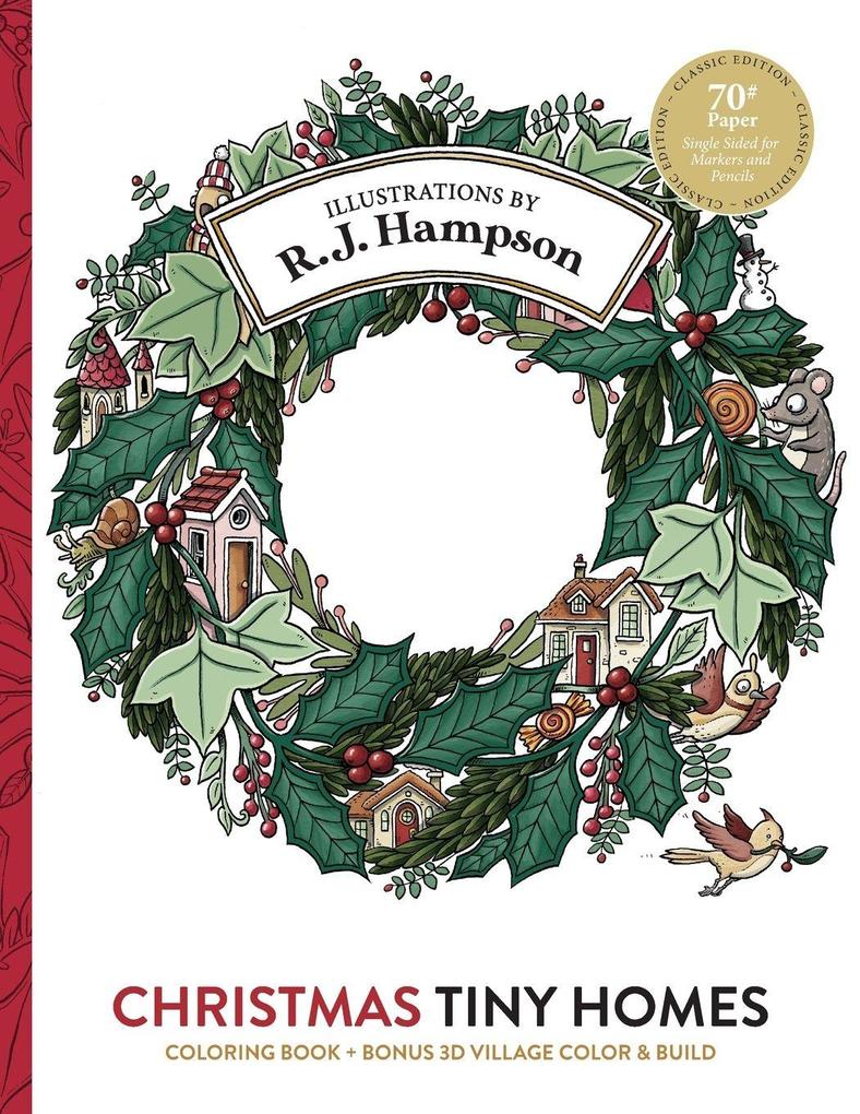 Christmas Tiny Homes Coloring Book