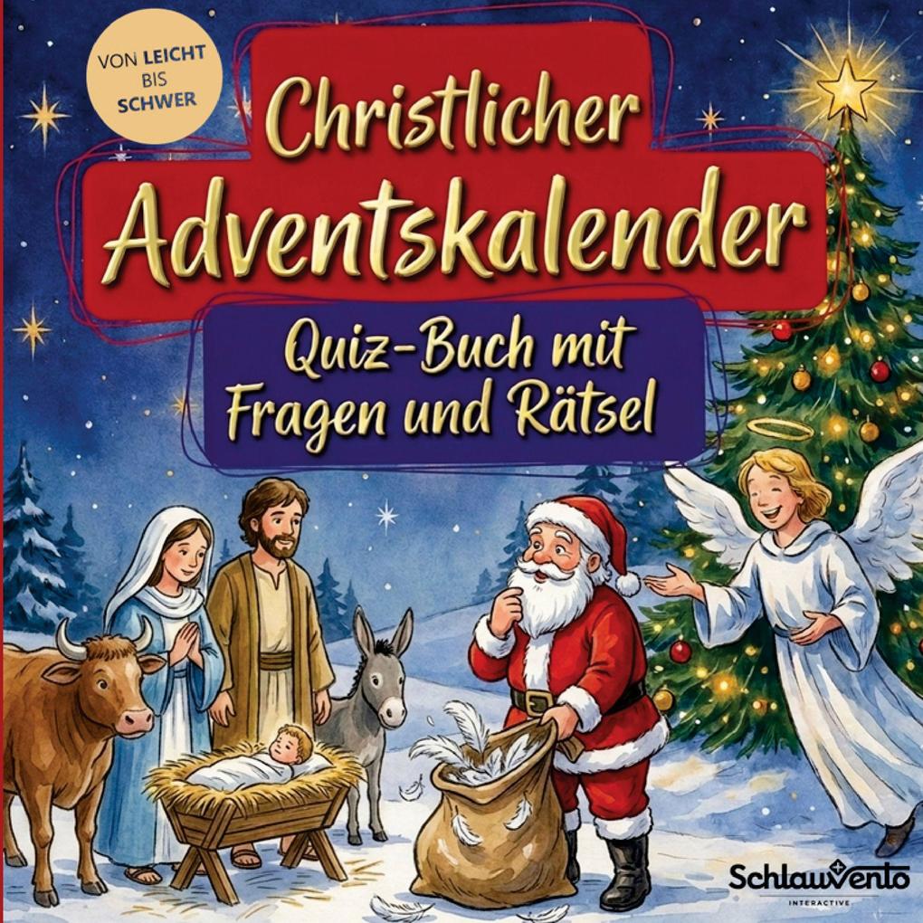 Christlicher Adventskalender: Quiz-Buch mit Fragen und Rätsel