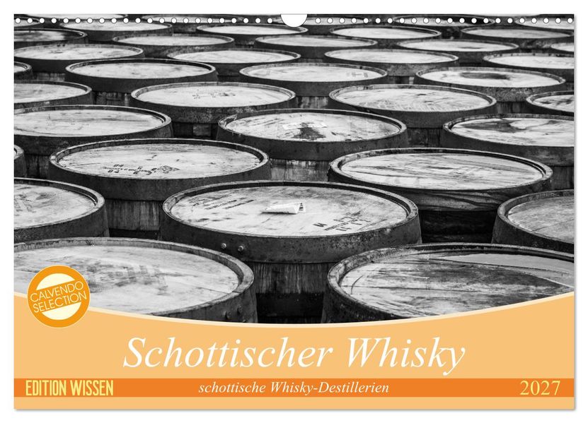 Schottischer Whisky (Wandkalender 2027 DIN A3 quer) CALVENDO Monatskalender