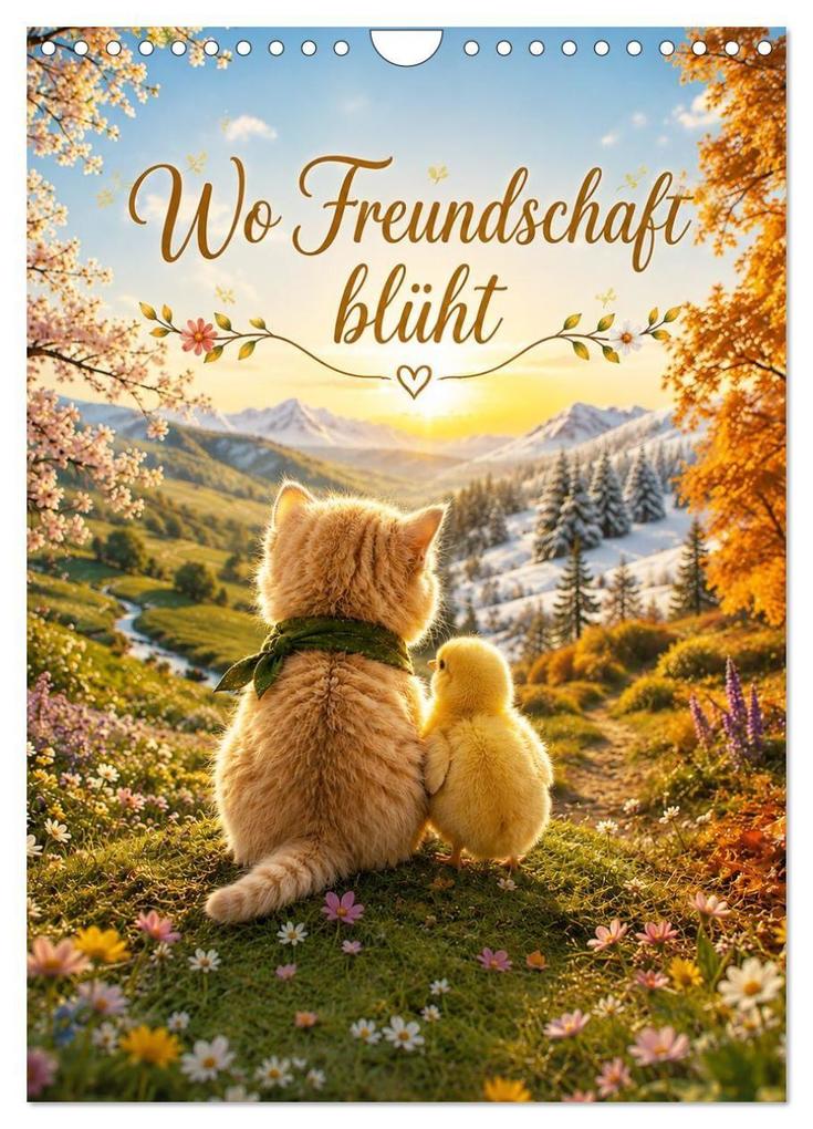Wo Freundschaft blüht (Wandkalender 2027 DIN A4 hoch) CALVENDO Monatskalender