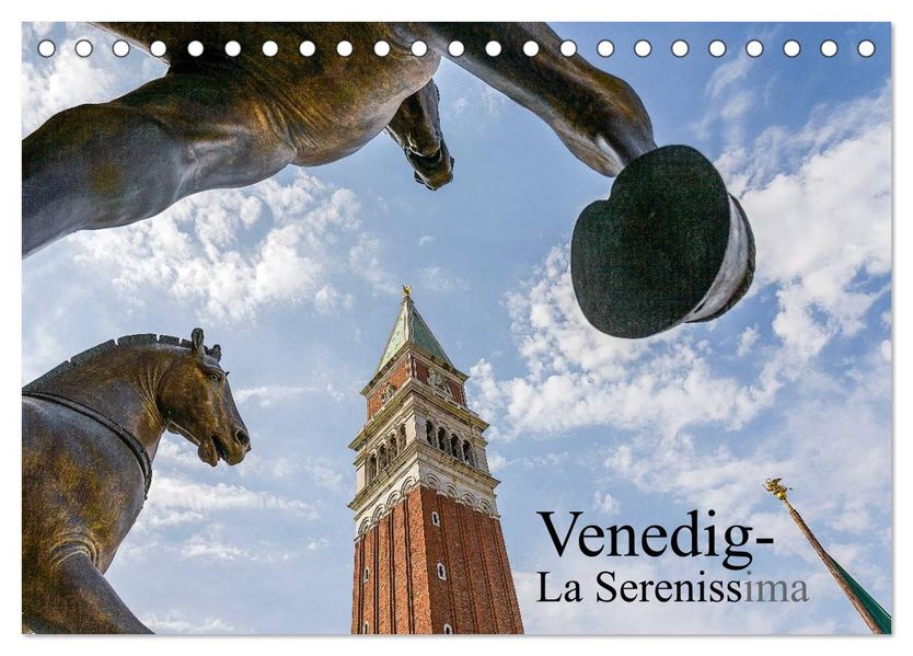 Venedig - La Serenissima (Tischkalender 2027 DIN A5 quer) CALVENDO Monatskalender