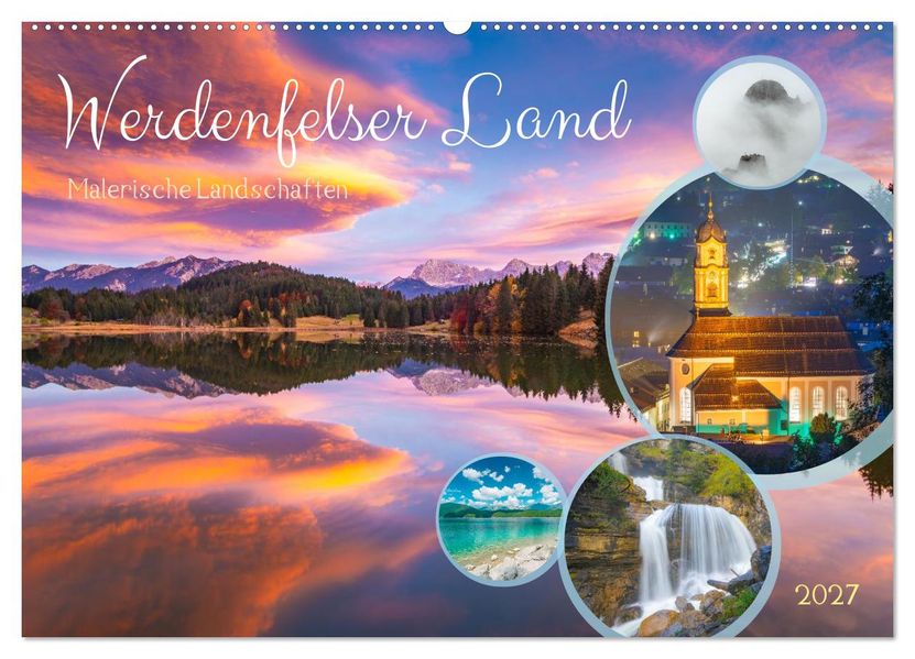 Werdenfelser Land - Malerische Landschaften (Wandkalender 2027 DIN A2 quer) CALVENDO Monatskalender