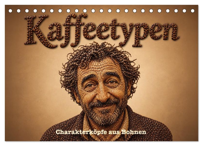 Kaffeetypen - Charakterköpfe aus Bohnen (Tischkalender 2027 DIN A5 quer) CALVENDO Monatskalender