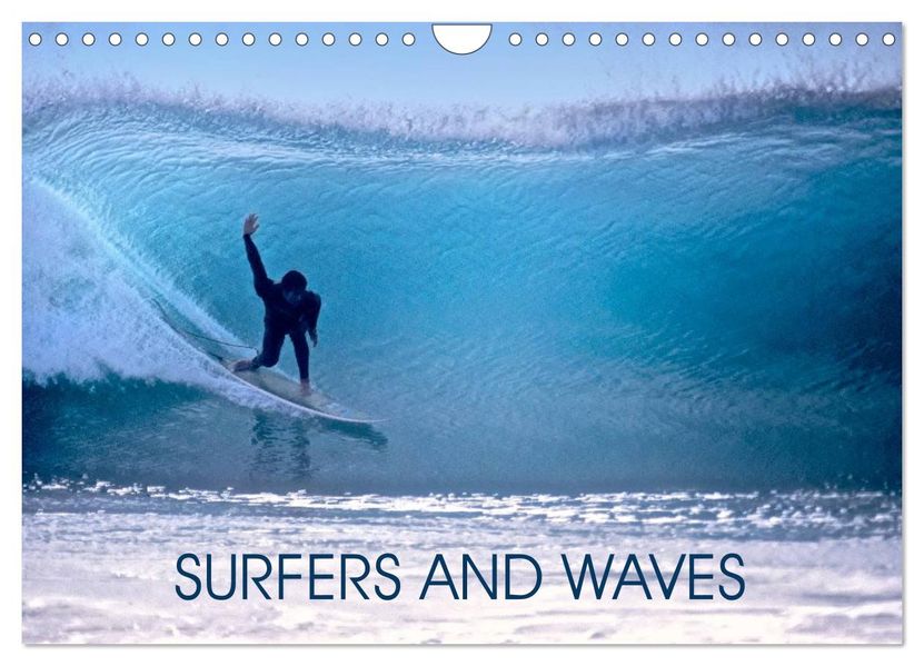 SURFERS AND WAVES (Wall Calendar 2027 DIN A4 landscape) CALVENDO 12 Month Wall Calendar