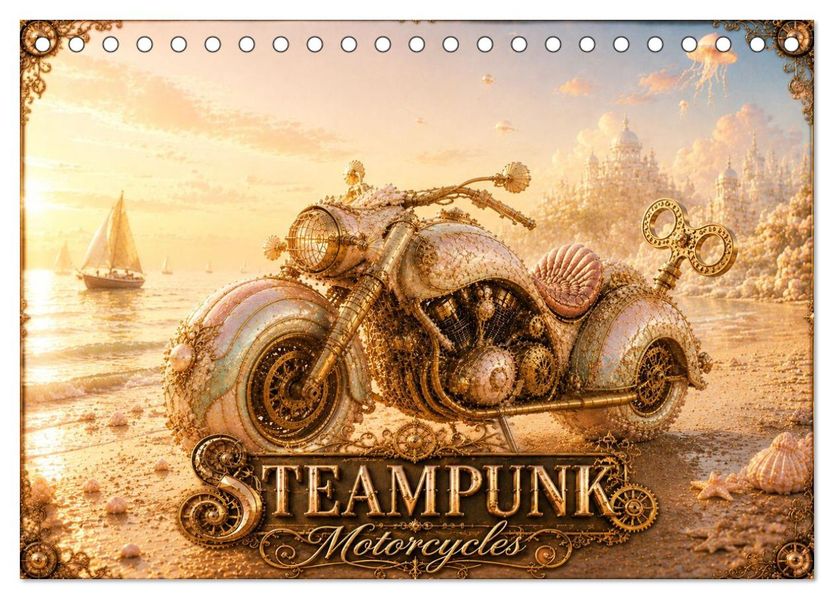 STEAMPUNK Motorcycles (Tischkalender 2027 DIN A5 quer) CALVENDO Monatskalender