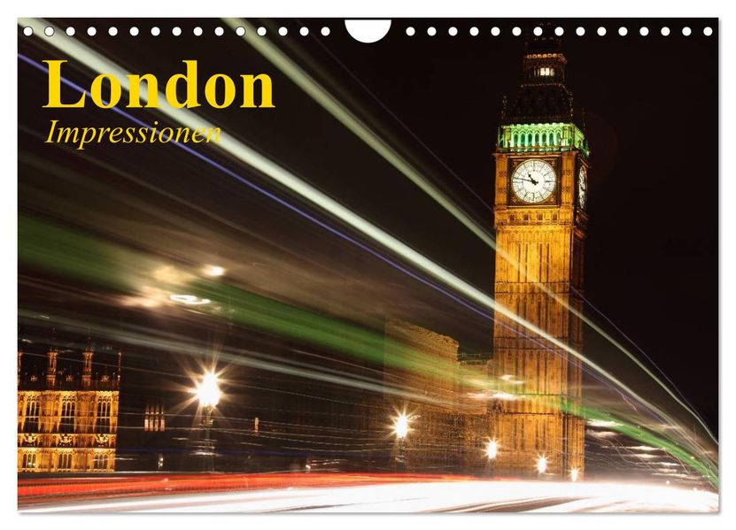 London Impressionen (Wandkalender 2027 DIN A4 quer) CALVENDO Monatskalender