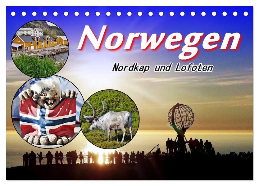 Norwegen Nordkap und Lofoten (Tischkalender 2027 DIN A5 quer) CALVENDO Monatskalender