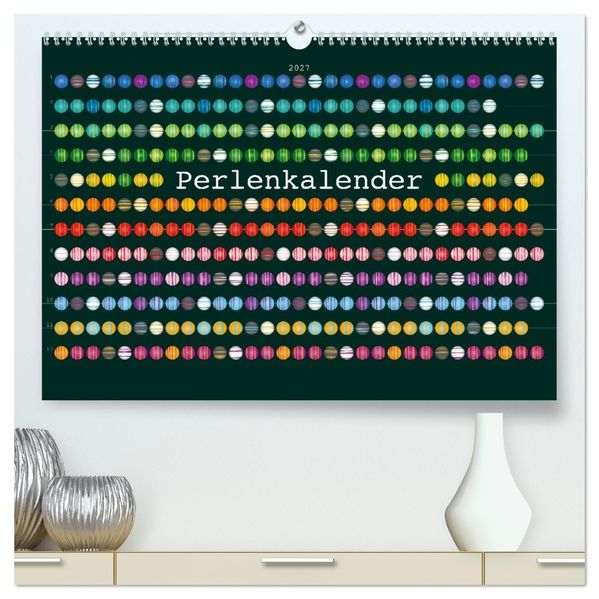 Perlenkalender (hochwertiger Premium Wandkalender 2027 DIN A2 quer) Kunstdruck in Hochglanz