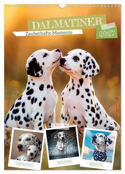Dalmatiner - Zauberhafte Momente (Wandkalender 2027 DIN A3 hoch) CALVENDO Monatskalender