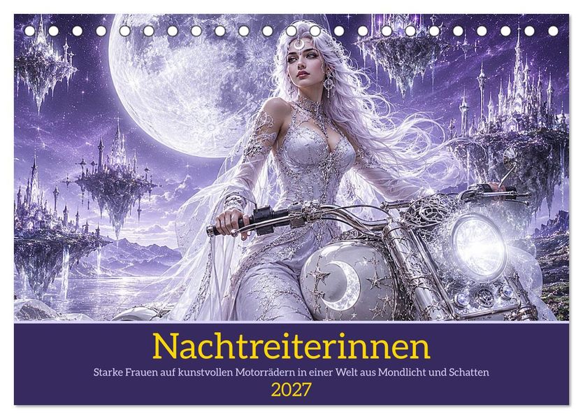 Nachtreiterinnen (Tischkalender 2027 DIN A5 quer) CALVENDO Monatskalender