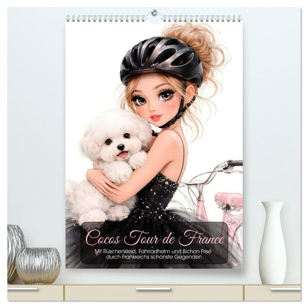 Cocos Tour de France (hochwertiger Premium Wandkalender 2027 DIN A2 hoch) Kunstdruck in Hochglanz