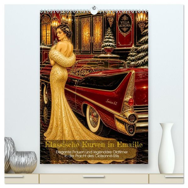 Klassische Kurven in Emaille (hochwertiger Premium Wandkalender 2027 DIN A2 hoch) Kunstdruck in Hochglanz