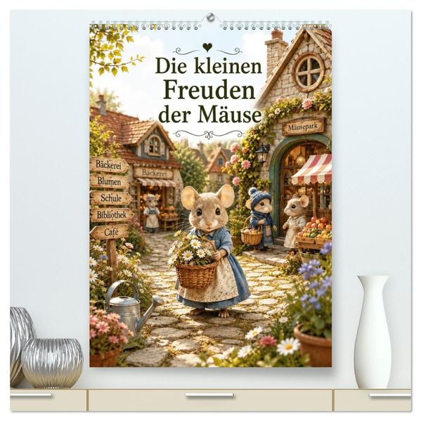 Die kleinen Freuden der Mäuse (hochwertiger Premium Wandkalender 2027 DIN A2 hoch) Kunstdruck in Hochglanz