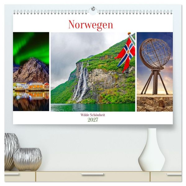 Norwegen - Wilde Schönheit (hochwertiger Premium Wandkalender 2027 DIN A2 quer) Kunstdruck in Hochglanz