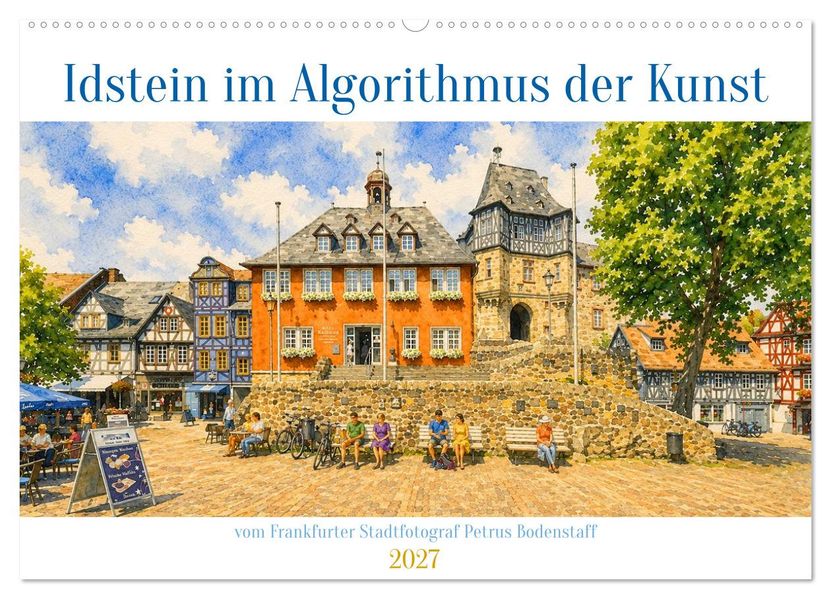 Idstein im Algorithmus der Kunst (Wandkalender 2027 DIN A2 quer) CALVENDO Monatskalender