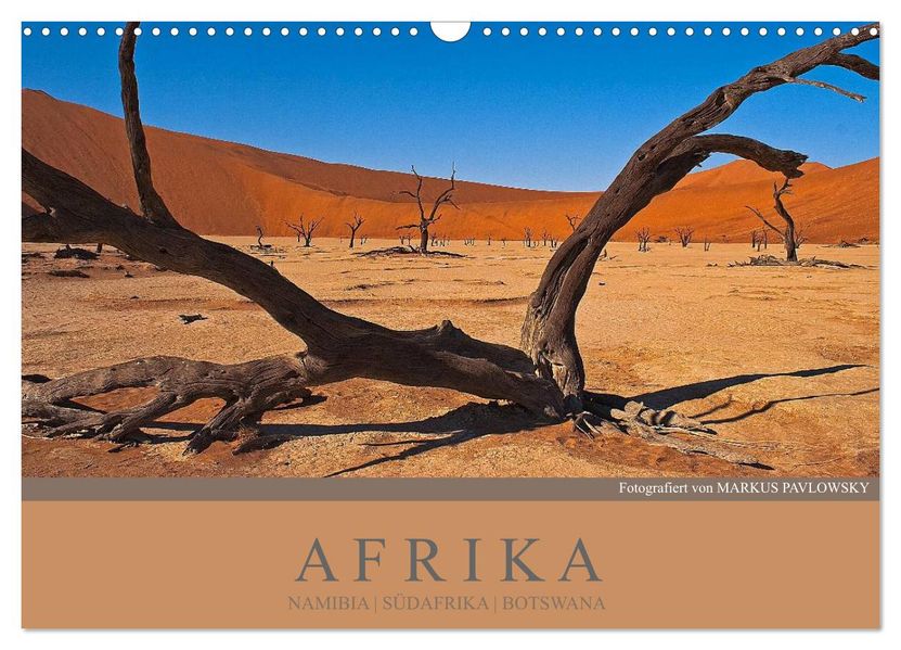 Afrika Impressionen. NAMIBIA - SÜDAFRIKA - BOTSWANA (Wandkalender 2027 DIN A3 quer) CALVENDO Monatskalender