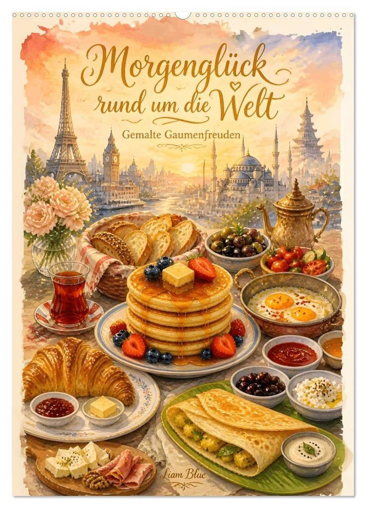 Morgenglück rund um die Welt - Gemalte Gaumenfreuden (Wandkalender 2027 DIN A2 hoch) CALVENDO Monatskalender