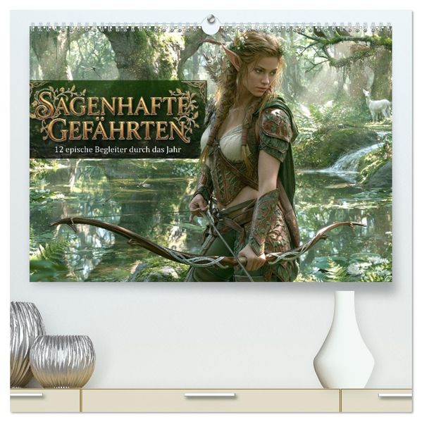 Sagenhafte Gefährten - 12 epische Begleiter durch das Jahr (hochwertiger Premium Wandkalender 2027 DIN A2 quer) Kunstdruck in Hochglanz