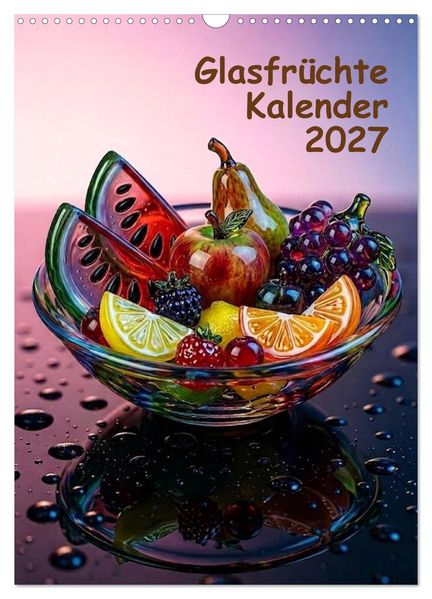 Glasfrüchte Kalender (Wandkalender 2027 DIN A3 hoch) CALVENDO Monatskalender