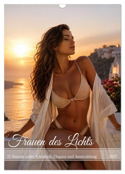 Frauen des Lichts - 12 Monate voller Schönheit Eleganz und Ausstrahlung (Wandkalender 2027 DIN A3 hoch) CALVENDO Monatskalender