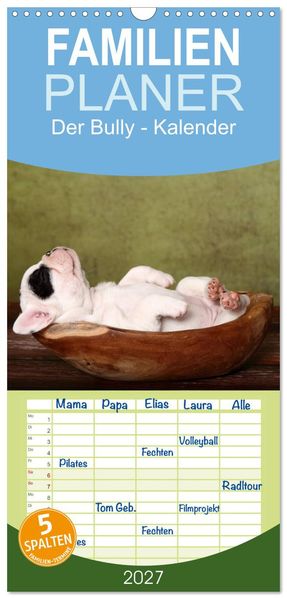 Familienplaner 2027 - Der Bully - Kalender Familienplaner hoch mit 5 Spalten (Wandkalender 21 x 45 cm) CALVENDO