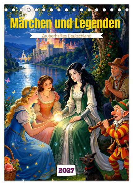Märchen und Legenden (Tischkalender 2027 DIN A5 hoch) CALVENDO Monatskalender