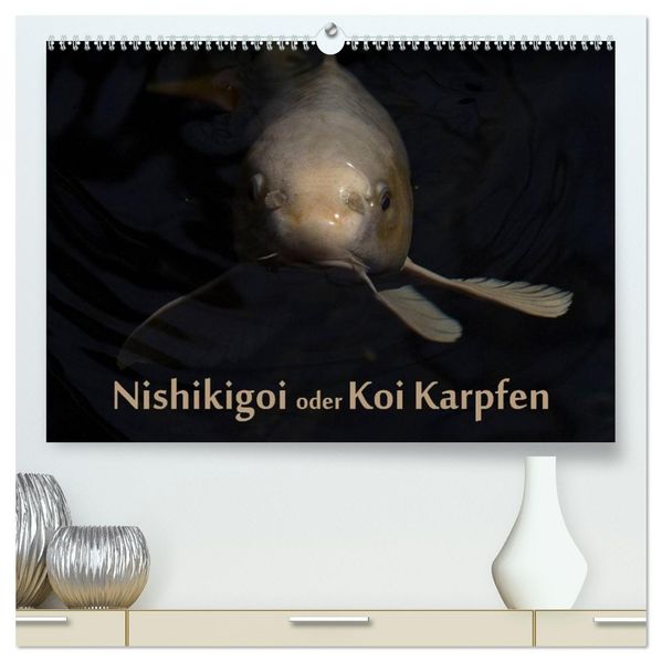 Nishikigoi oder Koi Karpfen (hochwertiger Premium Wandkalender 2027 DIN A2 quer) Kunstdruck in Hochglanz
