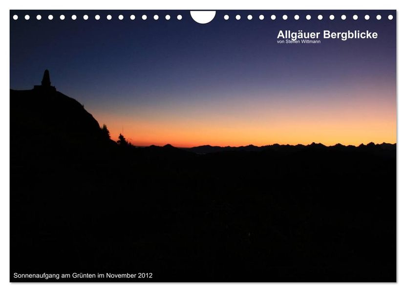 Allgäuer Bergblicke (Wandkalender 2027 DIN A4 quer) CALVENDO Monatskalender
