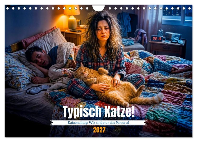 Typisch Katze! - Katzenalltag: Wir sind nur das Personal (Wandkalender 2027 DIN A4 quer) CALVENDO Monatskalender