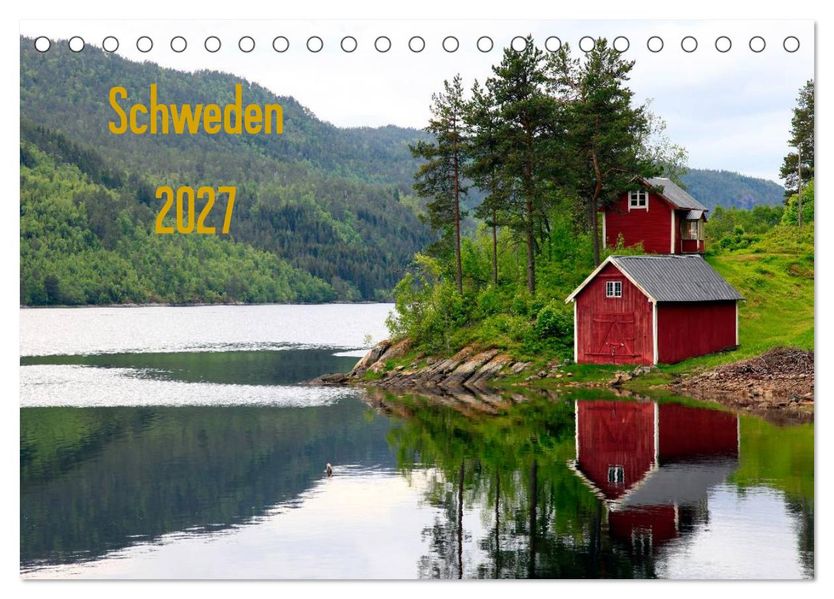 Schweden 2027 (Tischkalender 2027 DIN A5 quer) CALVENDO Monatskalender