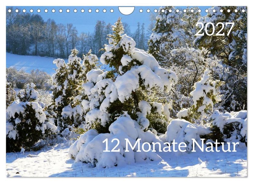 12 Monate Natur (Wandkalender 2027 DIN A4 quer) CALVENDO Monatskalender