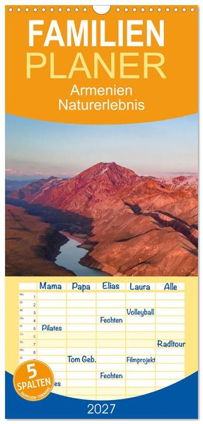 Familienplaner 2027 - Armenien - Ein wunderschönes Naturerlebnis. mit 5 Spalten (Wandkalender 21 x 45 cm) CALVENDO