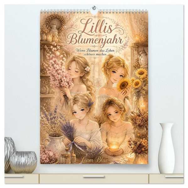 Lillis Blumenjahr (hochwertiger Premium Wandkalender 2027 DIN A2 hoch) Kunstdruck in Hochglanz