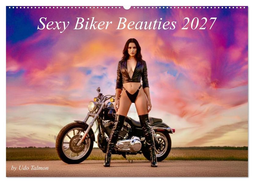 Sexy Biker Beauties (Wandkalender 2027 DIN A2 quer) CALVENDO Monatskalender