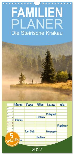 Familienplaner 2027 - Die Steirische Krakau mit 5 Spalten (Wandkalender 21 x 45 cm) CALVENDO