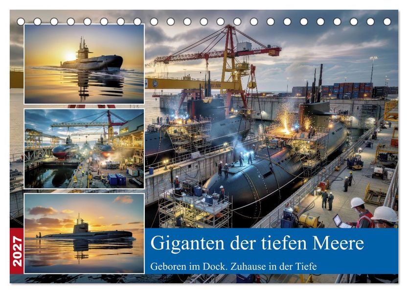 Giganten der tiefen Meere (Tischkalender 2027 DIN A5 quer) CALVENDO Monatskalender