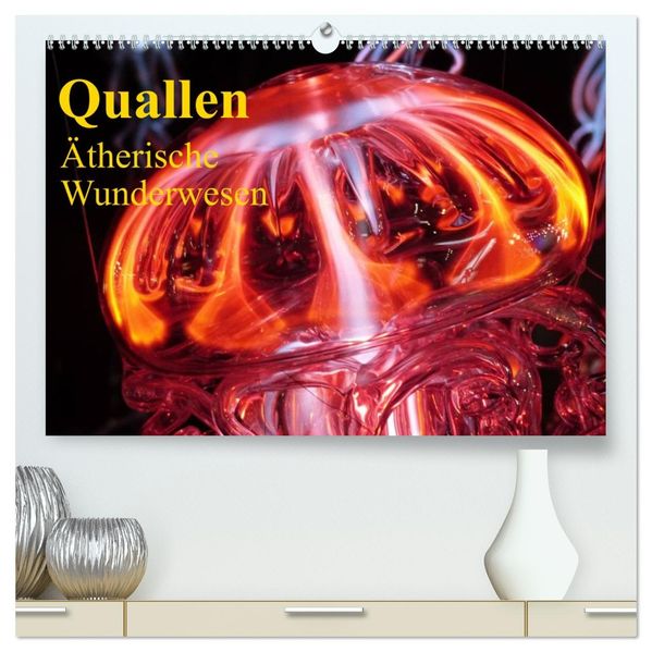 Quallen Ätherische Wunderwesen (hochwertiger Premium Wandkalender 2027 DIN A2 quer) Kunstdruck in Hochglanz