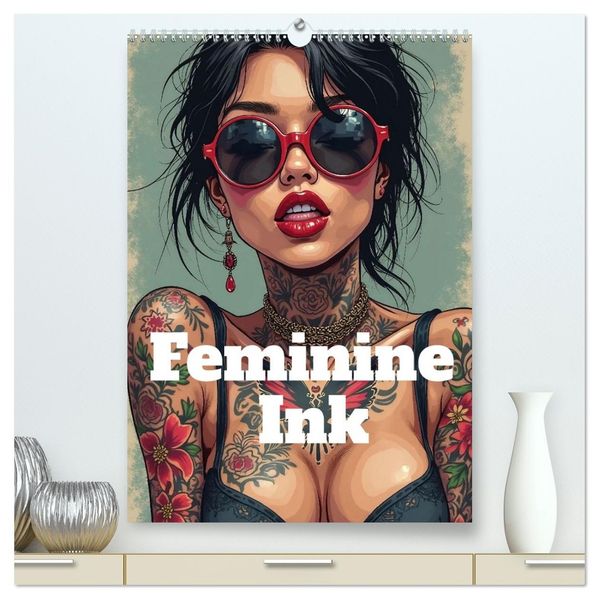 Feminine Ink (hochwertiger Premium Wandkalender 2027 DIN A2 hoch) Kunstdruck in Hochglanz