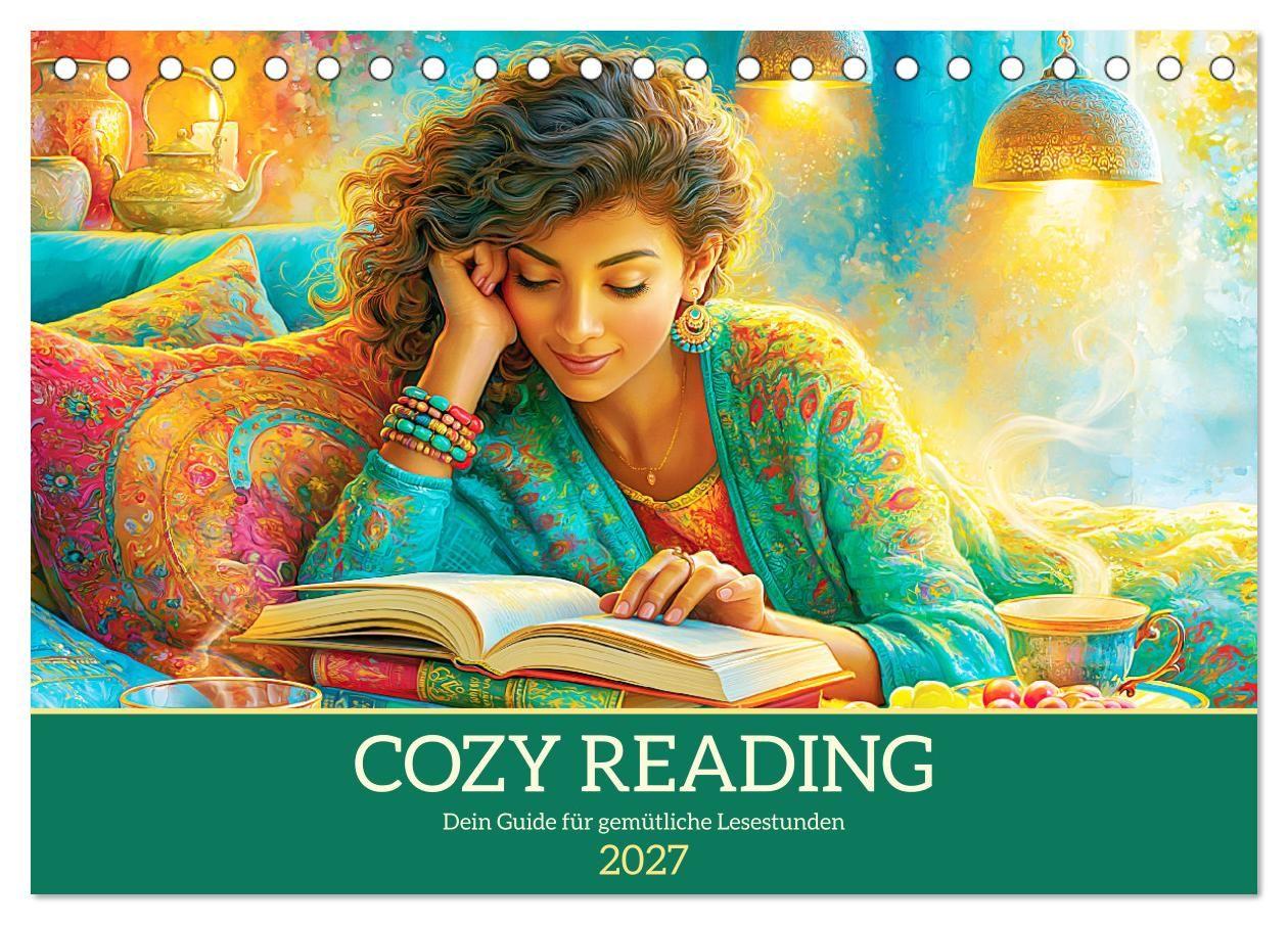 Cozy Reading. Dein Guide für gemütliche Lesestunden (Tischkalender 2027 DIN A5 quer) CALVENDO Monatskalender
