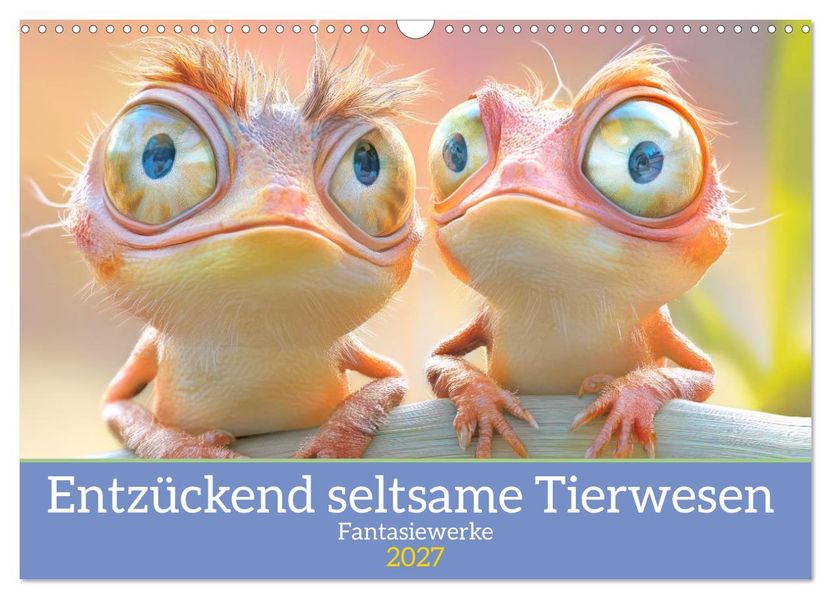 Entzückend seltsame Tierwesen - Fantasiewerke (Wandkalender 2027 DIN A3 quer) CALVENDO Monatskalender