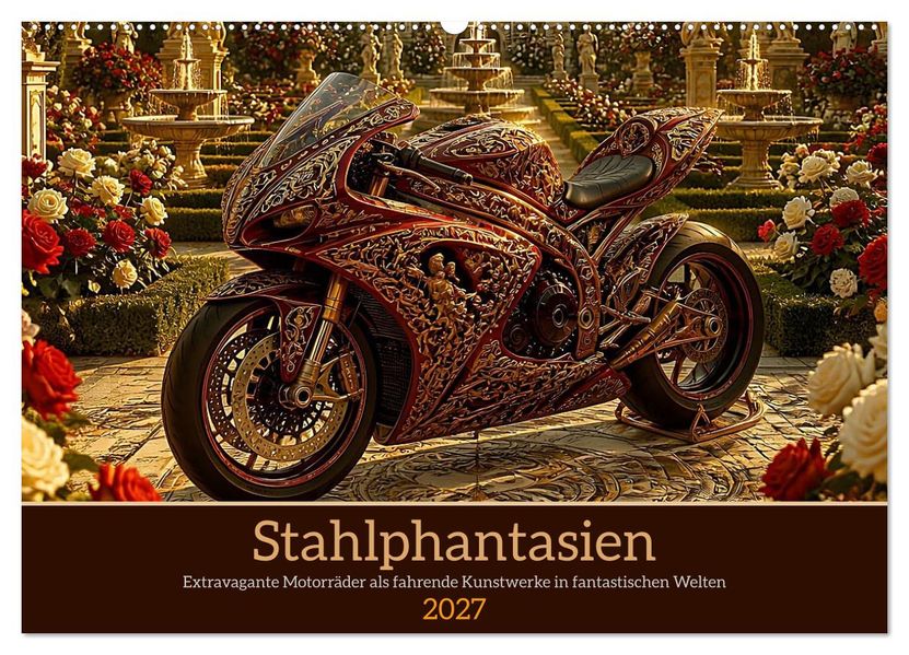 Stahlphantasien (Wandkalender 2027 DIN A2 quer) CALVENDO Monatskalender