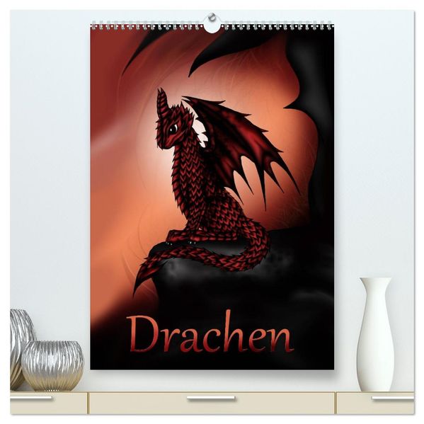 Drachen (hochwertiger Premium Wandkalender 2027 DIN A2 hoch) Kunstdruck in Hochglanz