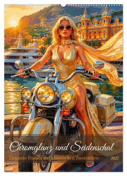 Chromglanz und Seidenschal (Wandkalender 2027 DIN A2 hoch) CALVENDO Monatskalender