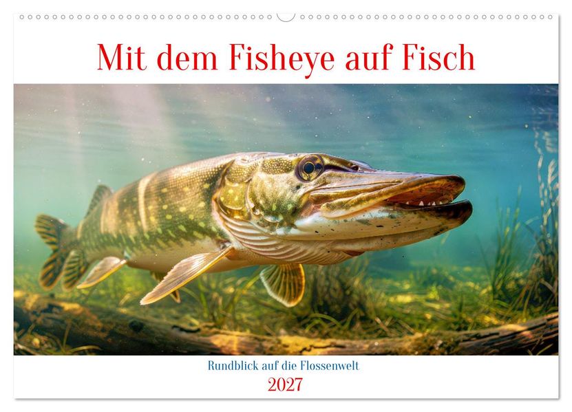 Mit dem Fisheye auf Fisch (Wandkalender 2027 DIN A2 quer) CALVENDO Monatskalender