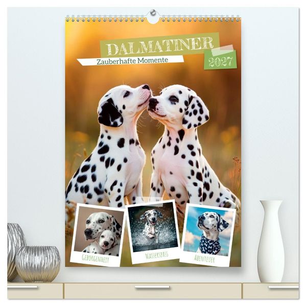 Dalmatiner - Zauberhafte Momente (hochwertiger Premium Wandkalender 2027 DIN A2 hoch) Kunstdruck in Hochglanz