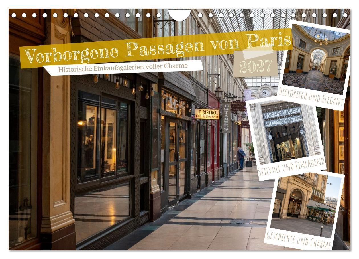 Verborgene Passagen von Paris (Wandkalender 2027 DIN A4 quer) CALVENDO Monatskalender