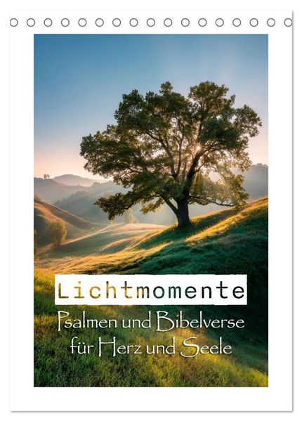Lichtmomente - Psalmen und Bibelverse für Herz und Seele (Tischkalender 2027 DIN A5 hoch) CALVENDO Monatskalender