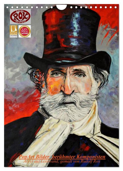 PopArt Bilder berühmter Komponisten (Wandkalender 2027 DIN A4 hoch) CALVENDO Monatskalender