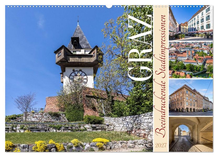 Graz - Beeindruckende Stadtimpressionen (Wandkalender 2027 DIN A2 quer) CALVENDO Monatskalender